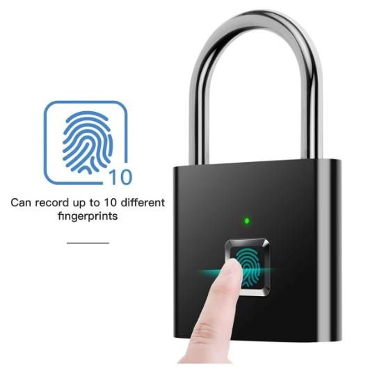 Portable Fingerprint Padlock USB Rechargeable - Freddoz